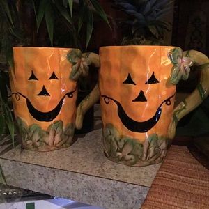 Pumpkin ceramic mugs